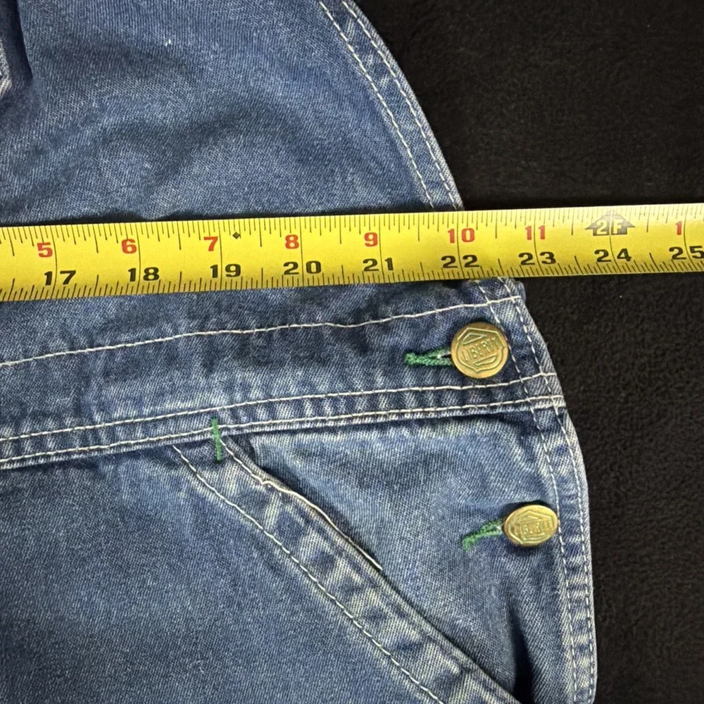 Liberty Men's Stonewashed Denim Bib Overalls 44x32 14006SW9 Workwear Green Zip